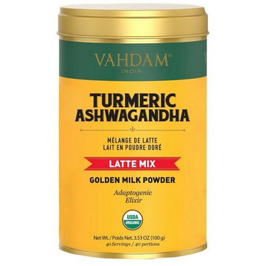 Vahdam Latte Mix Turmeric Ashwagandha 100 Grams by Vahdam Teas