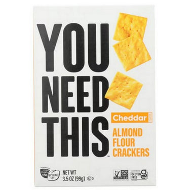 You Need This Almond Crackers Cheddar 6 X 99 Grams by You Need This