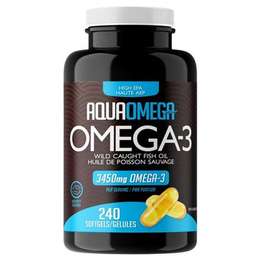 Omega-3 Wild Caught Fish Oil High EPA 240 Count by AquaOmega