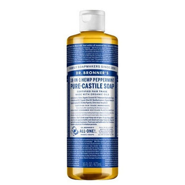 Pure Castile Liquid Soap Peppermint 473 Ml by Dr.Bronner's