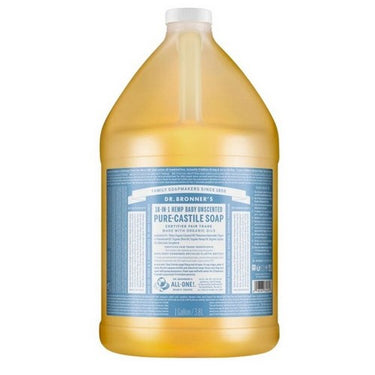 Pure Castile Liquid Soap Baby Unscented 3.8 Liters by Dr.Bronner's