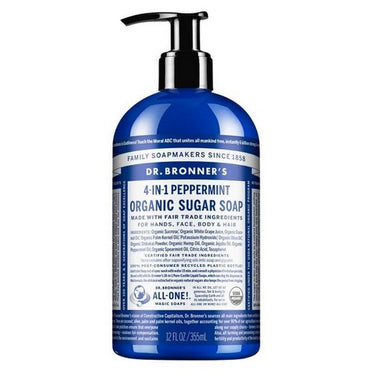 Organic Sugar Soap Peppermint 355 Ml by Dr.Bronner's