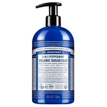 Organic Sugar Soap Peppermint 710 Ml by Dr.Bronner's