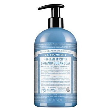 Organic Sugar Soap Baby Unscented 710 Ml by Dr.Bronner's