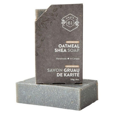 Plant-Based Bar Soap Oatmeal Shea 110 Grams by Crate 61