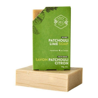 Plant-Based Bar Soap Patchouli Lime 110 Grams by Crate 61