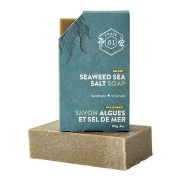 Plant-Based Bar Soap Seaweed And Sea Salt 110 Grams by Crate 61