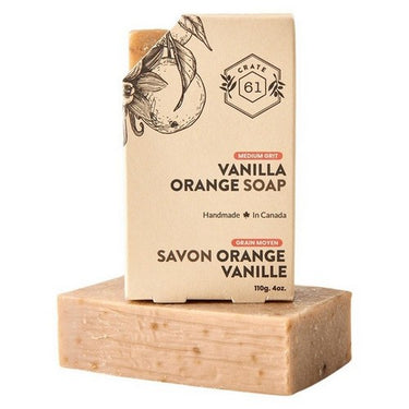 Plant-Based Bar Soap Vanilla Orange 110 Grams by Crate 61