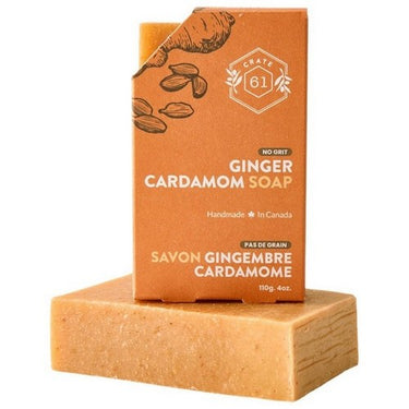 Plant-Based Bar Soap Ginger And Cardamom 110 Grams by Crate 61