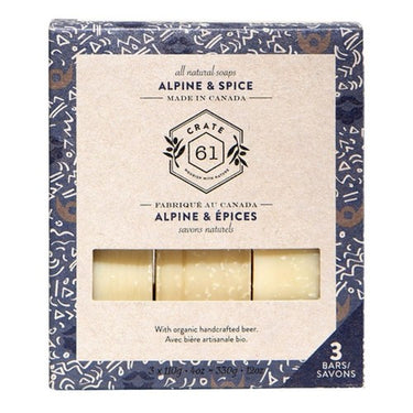 3-Pack Plant-Based Bar Soap Alpine And Spice 3 X 110 Grams by Crate 61