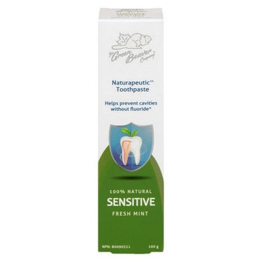 Naturapeutic Toothpaste Fluoride Free Sensitive Fresh Mint 100 Grams by Green Beaver