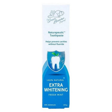 Naturapeutic Toothpaste Fluoride Free Extra Whitening Fresh Mint 100 Grams by Green Beaver