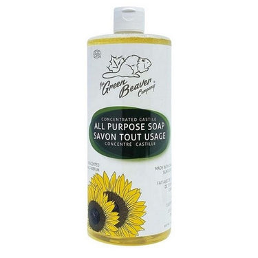 Castile Soap Liquid Unscented 990 Ml by Green Beaver