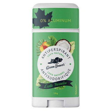 Natural Antiperspirant Stick Aluminum Free Women Exotic Paradise 50 Grams by Green Beaver