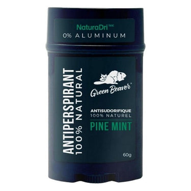 Natural Antiperspirant Stick Aluminum-Free Men Pine Mint 60 Grams by Green Beaver