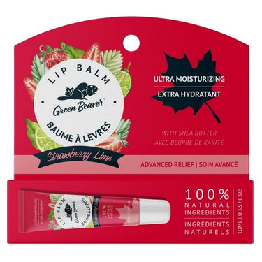 Lip Balm Ultra Moisturizing With Shea Butter Advanced Relief Strawberry Lime 10 Ml by Green Beaver