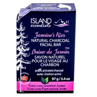 Natural Charcoal Facial Bar Soap Jasmine's Kiss 97 Grams by Island Essentials
