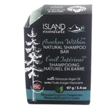 Natural Shampoo Bar Awaken Within with Moroccan Argan Oil 97 Grams by Island Essentials