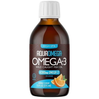 Omega-3 Wild Caught Fish Oil High EPA Orange 225 Ml by AquaOmega