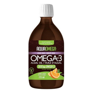 Omega-3 Algal Oil Plant-Based High DHA Orange 225 Ml by AquaOmega