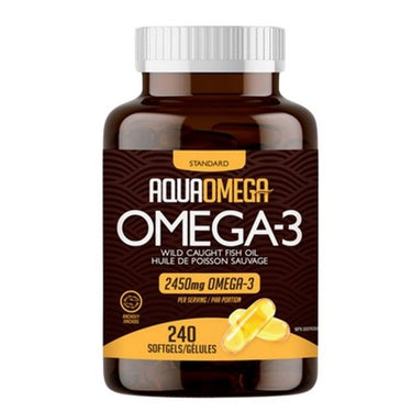 Omega-3 Wild Caught Fish Oil Standard 3:1 Daily Maintenance 240 Count by AquaOmega
