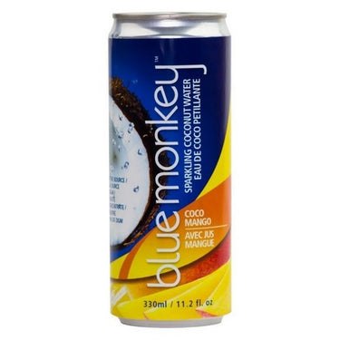 Blue Monkey, Coco Mango Sparkling Coconut Water, 330 Ml (Case Of 12)