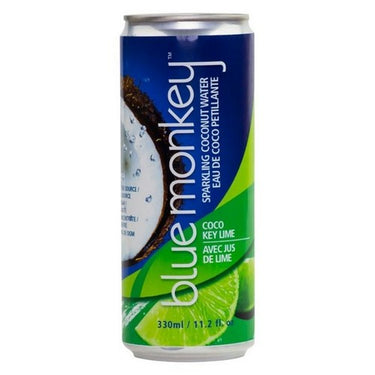 Blue Monkey, Sparkling Coconut Water Coco Key Lime, 330 Ml (Case Of 12)