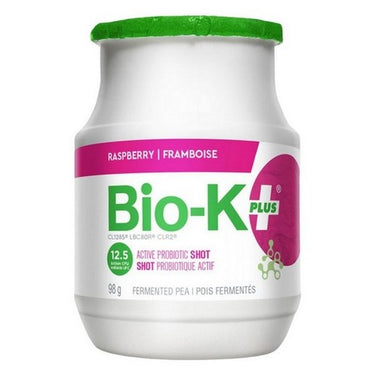 Bio-K, Organic Active Probiotic Shot Fermented Pea Raspberry, 98 Grams (Case Of 6)