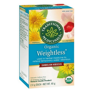 Traditional Medicinals, Organic Weightless Dandelion Hibiscus, 16 Tea Bags (Case Of 6)