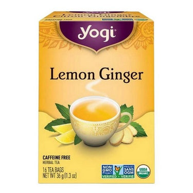 Yogi, Organic Lemon Ginger Herbal Tea, 16 Bags (Case Of 6)