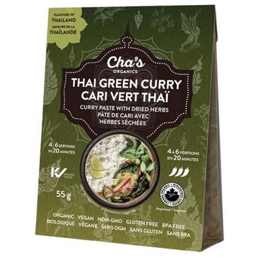 Chas Organics, Organic Thai Green Curry Paste, 55 Grams (Case Of 6)