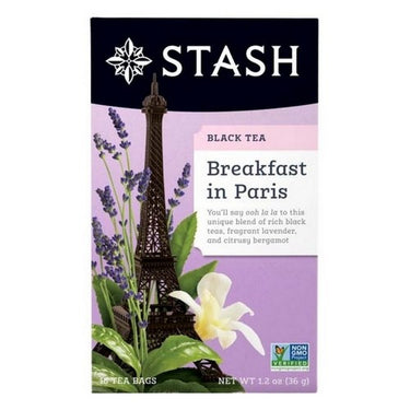 Stash Tea, Breakfast In Paris Black Tea, 18 Bags (Case Of 6)