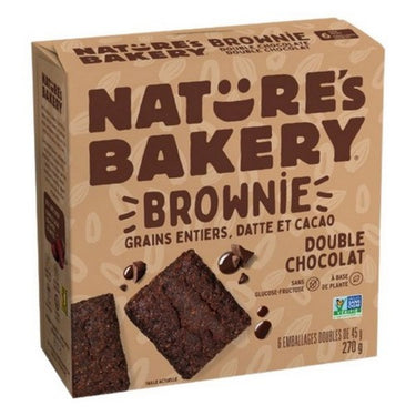 Natures Bakery, Double Chocolate Brownie, 340 Grams (Case Of 6)