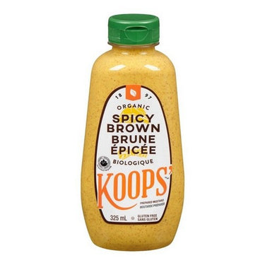 Koops, Organic Spicy Brown Mustard, 325 Ml (Case Of 12)