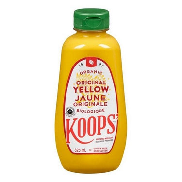 Koops, Organic Original Yellow Mustard, 325 Ml (Case Of 12)