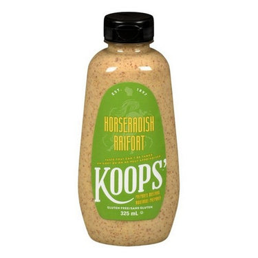 Koops, Organic Horseradish Mustard Koops, 325 Ml (Case Of 12)