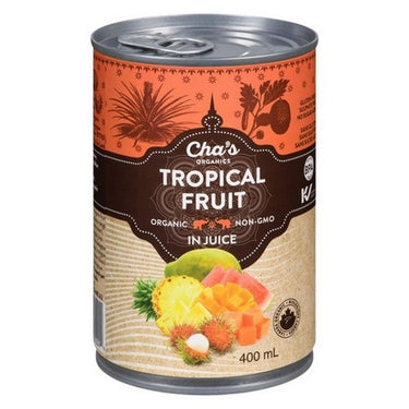 Chas Organics, Organic Tropical Fruit In Juice, 400 Ml (Case Of 12)