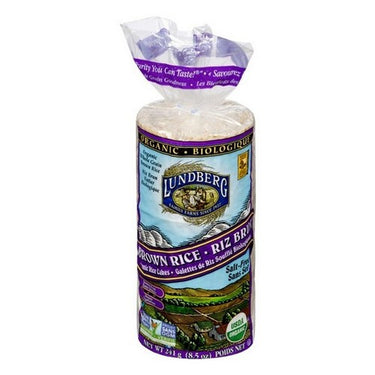 Lundberg, Organic Salt Free Brown Rice Cakes, 241 Grams (Case Of 6)