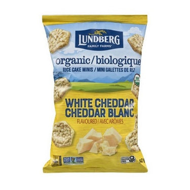Lundberg, Organic Rice Cake Minis White Cheddar, 142 Grams (Case Of 6)
