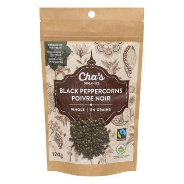 Chas Organics, Organic Black Peppercorns Whole, 120 Grams (Case Of 6)