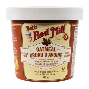 Bobs Red Mill, Oatmeal Maple Brown Sugar With Flax And Chia, 61 Grams (Case Of 12)