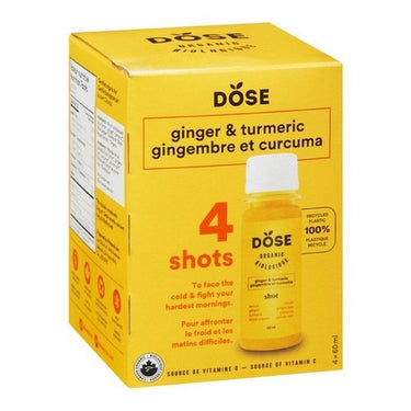 Ginger And Turmeric Shot Juice Immunity 60 Ml X (Pack Of 4) by Dose