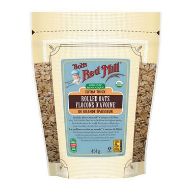 Bobs Red Mill, Organic Rolled Oats Extra Thick, 454 Grams (Case Of 4)