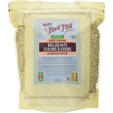 Bobs Red Mill, Organic Rolled Oats Quick Cooking, 907 Grams (Case Of 4)