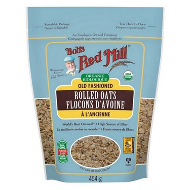 Bobs Red Mill, Organic Old Fashioned Rolled Oats Regular, 454 Grams (Case Of 4)