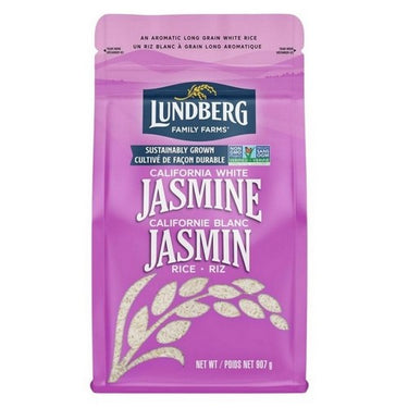 Lundberg, White Jasmine Rice, 907 Grams (Case Of 6)
