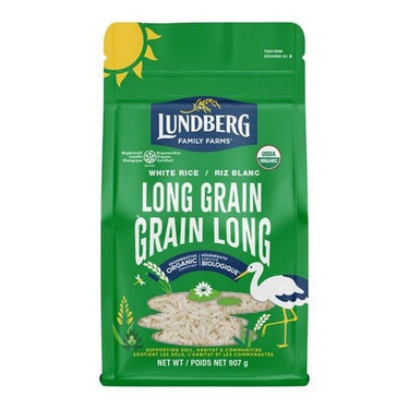 Lundberg, Organic Long Grain White Rice, 907 Grams (Case Of 6)