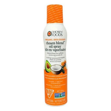 Chosen Foods, Organic Avocado Coconut And Safflower Oil Spray, 134 Grams (Case Of 6)