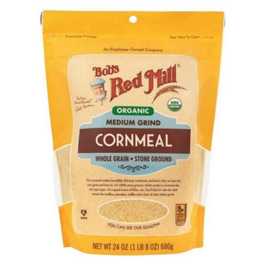 Bobs Red Mill, Organic Whole Grain Medium Grind Cornmeal, 680 Grams (Case Of 4)