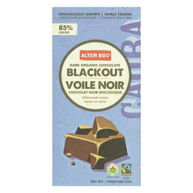 Alter Eco, 85% Cocoa Organic Bittersweet Dark Chocolate Bar, 80 Grams (Case Of 12)